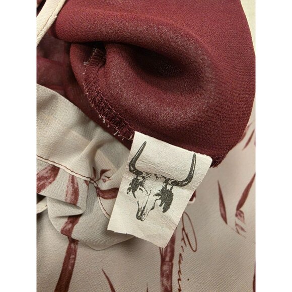 Ramona LaRue By Arianne XS Bamboo Print Kimono Sleeve Set Flowy Wide Leg - Picture 8 of 8